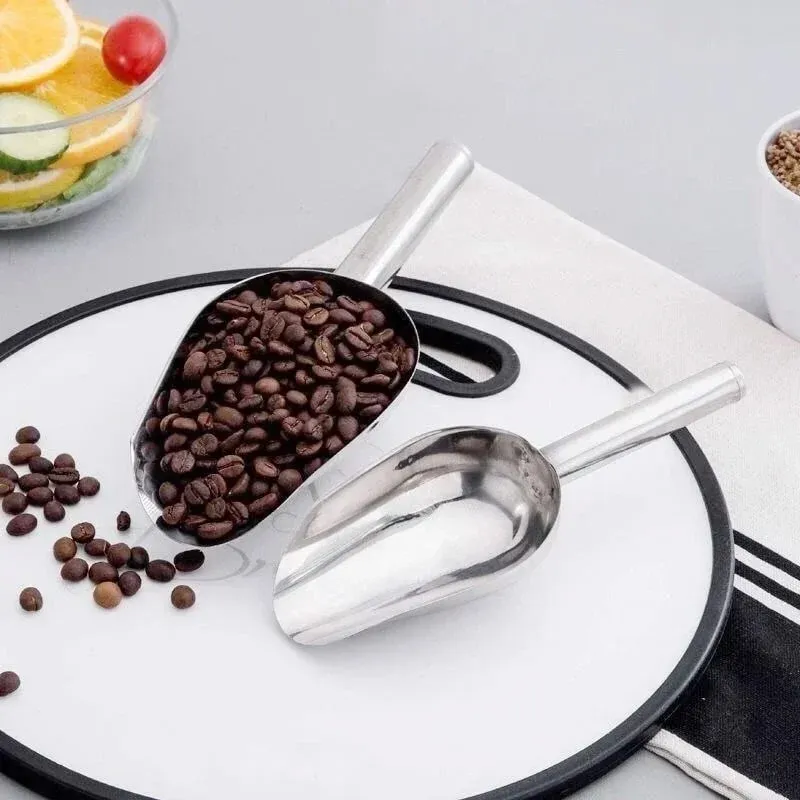Stainless-Steel Ice Cube Scoop Bar Buffet Party Kitchen Spice Candy Flour Nut Scoop Spoon Dry Goods Shovel Kitchen Accessories