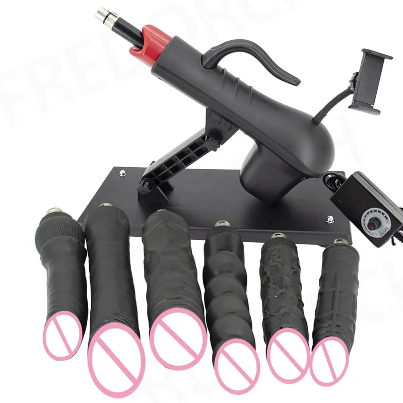 Fredorch Automatic Retractable Sex Pumping Gun Machine with Dildo For Male and Female Masturbation Sex Toy 450 Stroke per minute