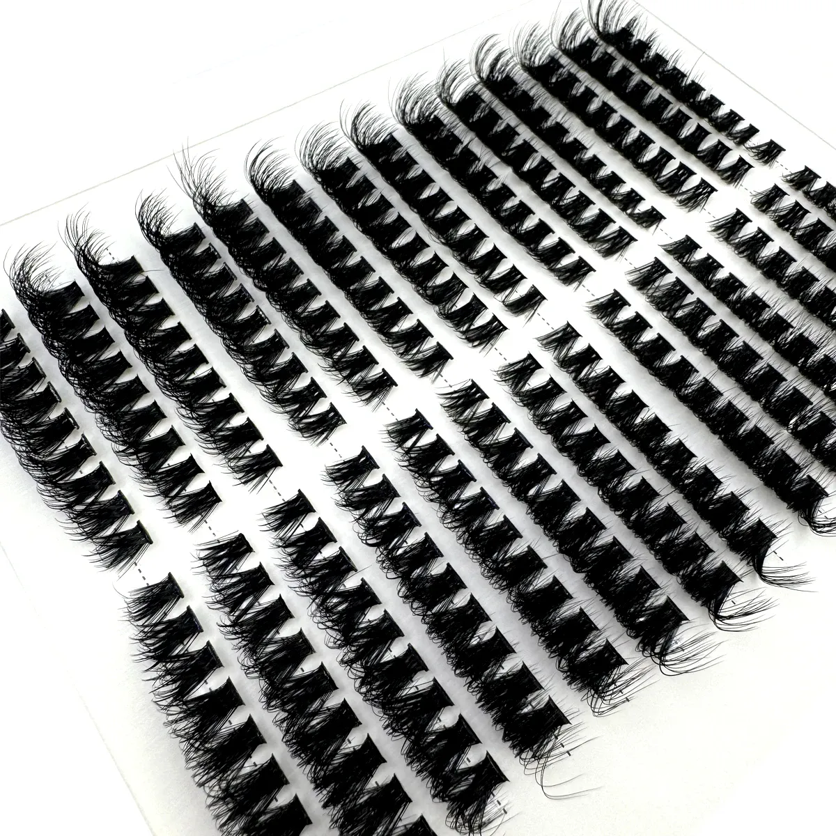 Cat Eye Fluffy Effect Lash Single Clusters Left+Right Lash Extension 3D Wispy Natural Looking DIY Segmented Eyelash Extensions