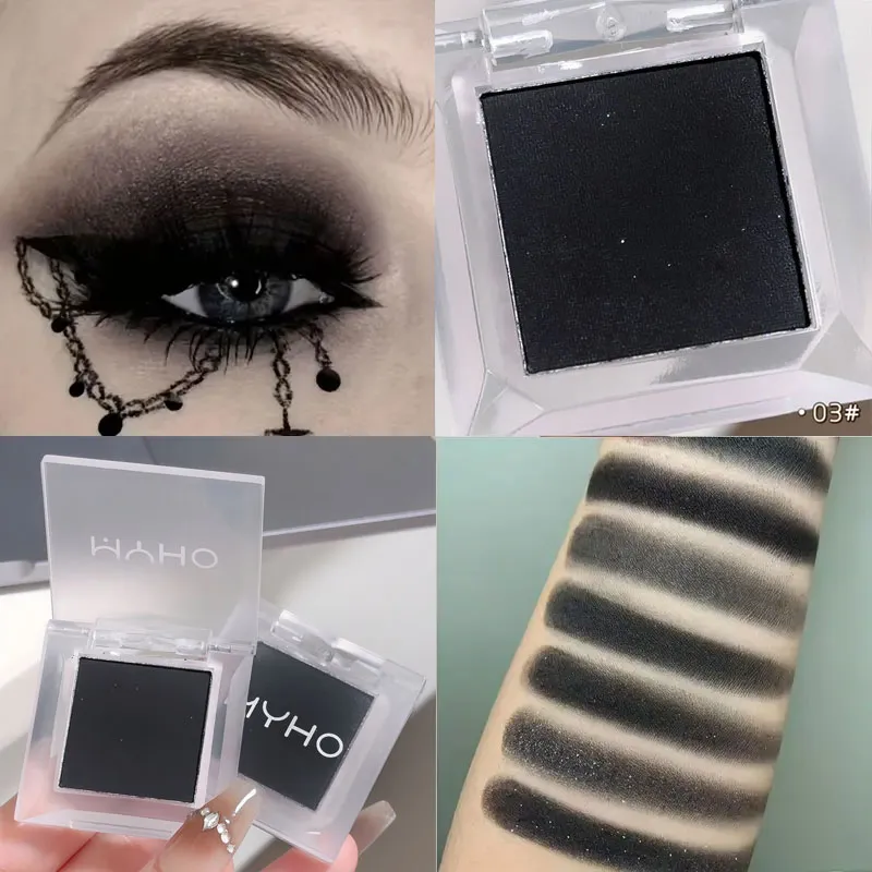 1Pcs Monochrome Matte Highlight Smoked Eye Shadow Plate Powder Is Delicate and Durable Naturally Brightening Dopamine Eye Shado