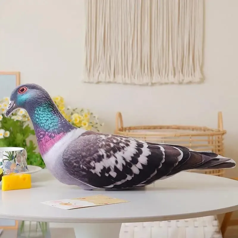 【BS】Lifelike Rooster Plush Throw Pillow Vivid 3D Print Soft Fluffy For Home Sofa Decor Kids Gift Animal Room Decor