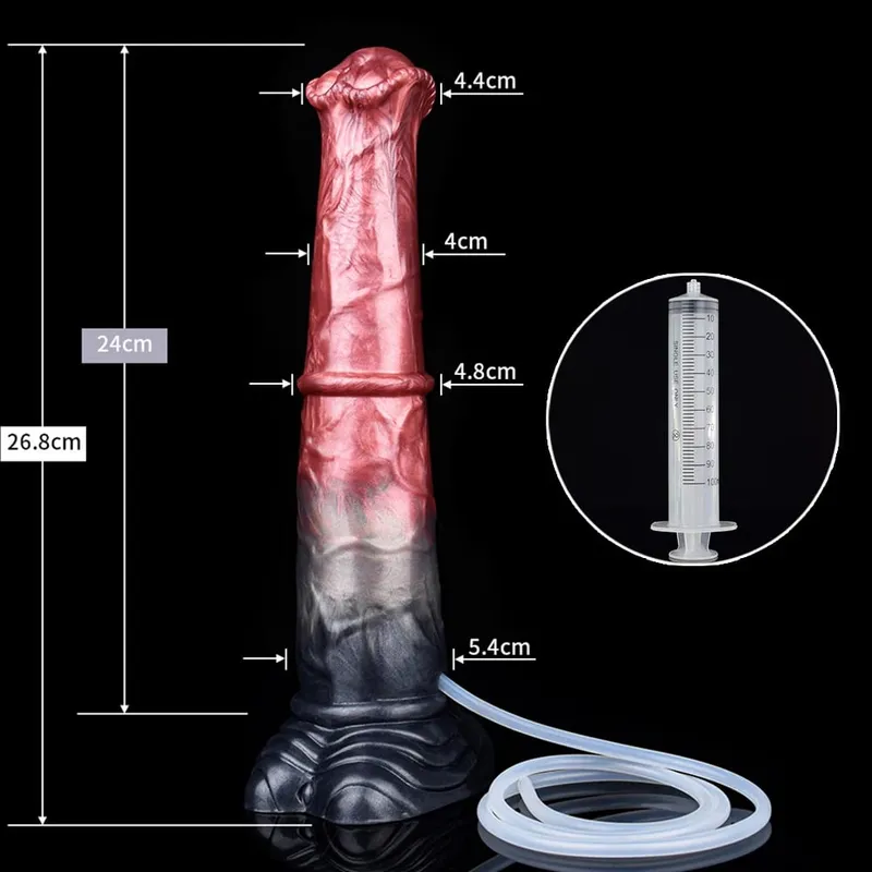 Squirting Horse Anal Dildos Monster Fake Penis G-Spot Stimulator Masturbation Butt Plug Cock Sex Toy For Women Men Flirting