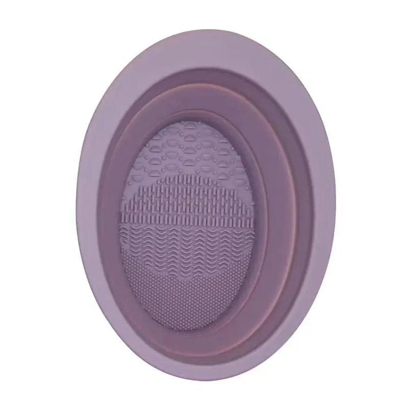 Soft Silicone Makeup Brush Cleaner Folding Powder Puff Cleaning Bowl Eyeshadow Brushes Wash Clean Mat Beauty Tools Scrubber Box