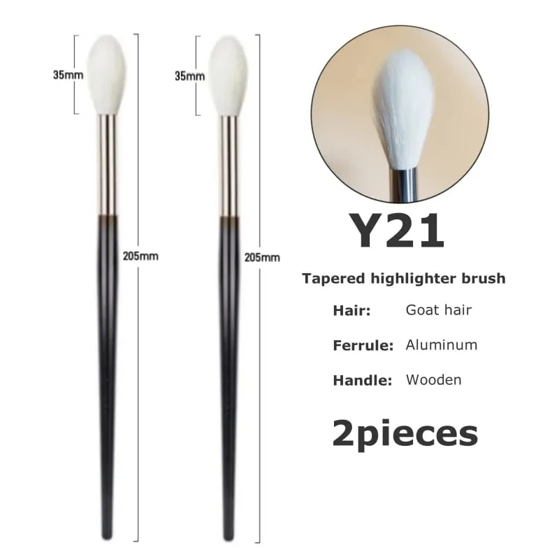 Tapered Highlighter Makeup Brushes Natural Goat Hair High Quality Face Blender Contour Make Up Brush Tools