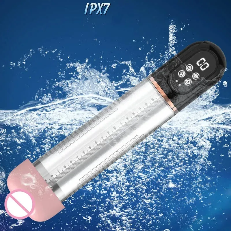 Electric Penis Pump IPX7 Waterproof Suction Penis Extender Dick Enlarger Vacuum Penis Enlargement Masturbator for Men Sex Toys — image 3