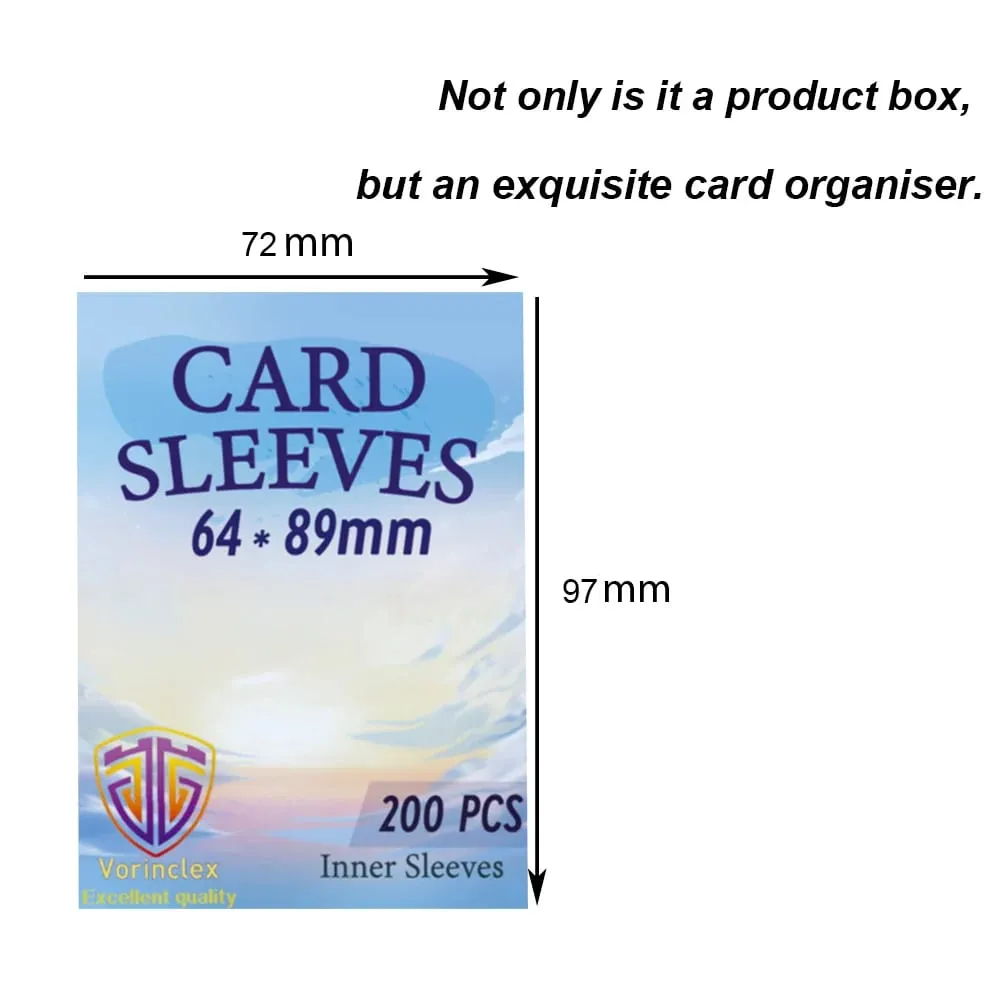 200PCS Transparent Standard Size Inner Card Sleeves Perfect for Double-sleeving 64X89MM TCG Card Sleeves Card Protector for MTG — image 5