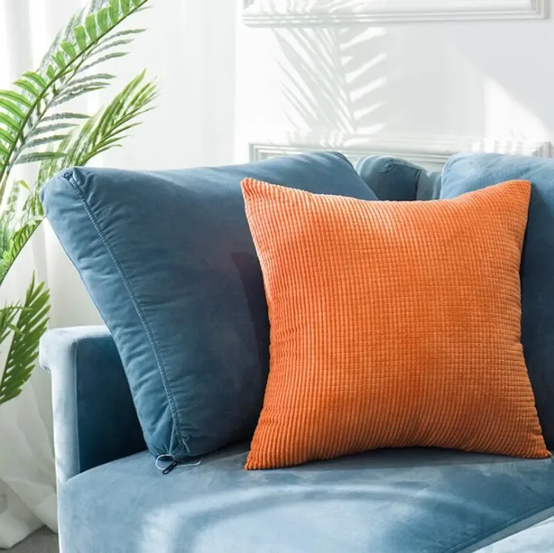 Solid Luxury Square Cushion Cover 30x50/40x40/45x45/50x50cm Soft Decorative Throw Pillow Case for Sofa Car Home