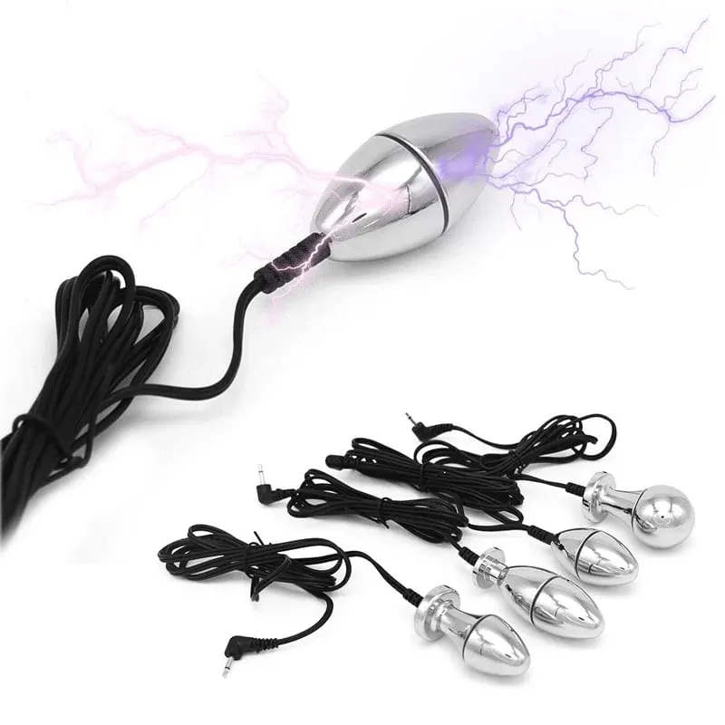Elektrik Çarpması Fiş Vibratör Anal Plug Seks Oyuncakları Erkek Kadın için Vajinal Mastürbasyon Klitoris Labia Stimülatörü Masajı Butt Plug