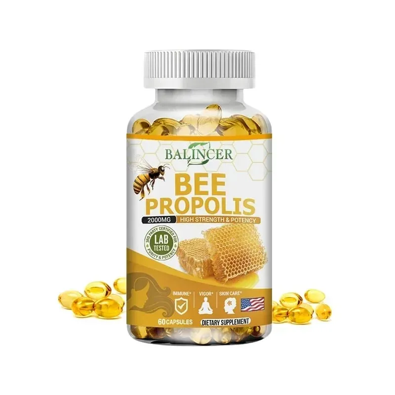 Balincer Propolis Extract Capsules - 2000 Mg Supports Joint Health Promotes Bone Health Enhances Immunity Antioxidant