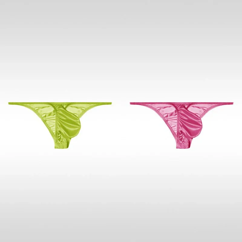 Men's Underwear Ice Silk Low Rise Sexy Bikini Briefs