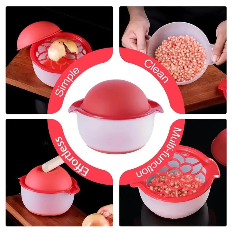 Pomegranate Deseeder Silicone Kitchen Fruit Bowl Pomegranate Peeler Arils Removal Tool Fruit Opener Household Kitchen Gadgets