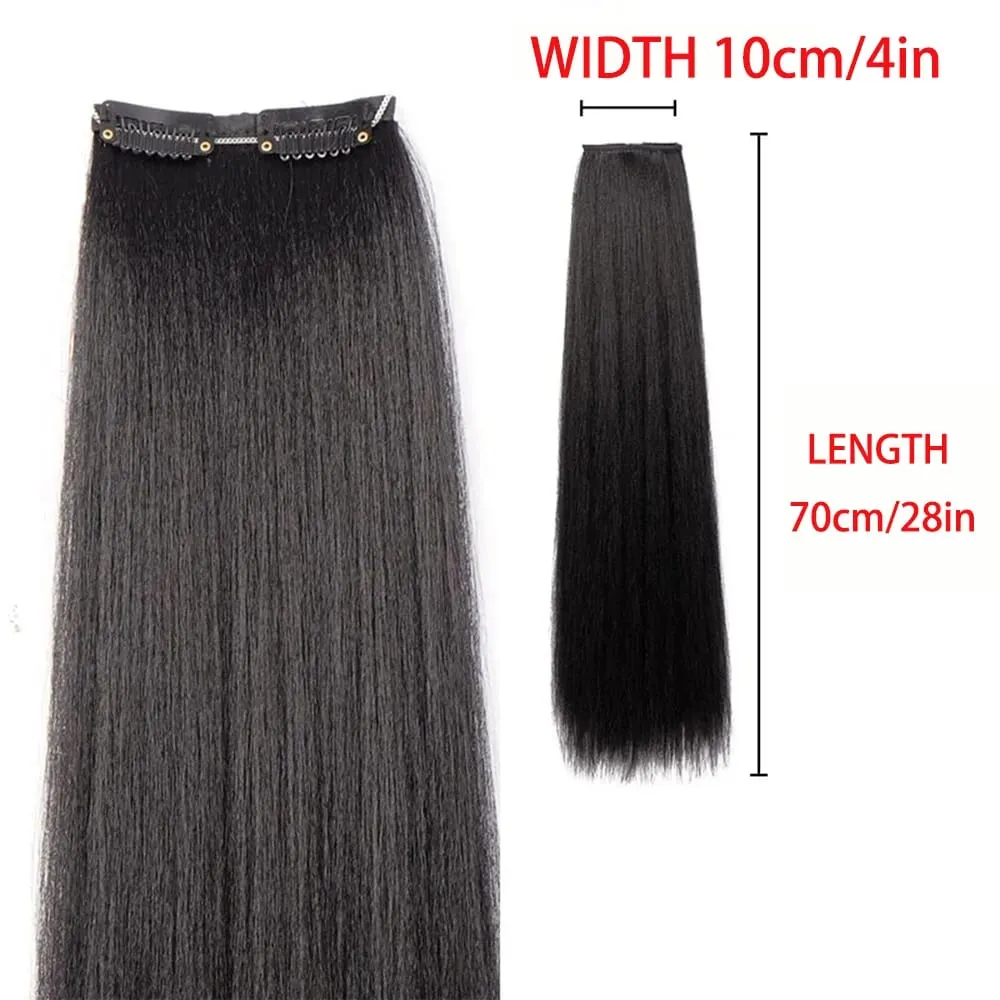 Synthetic black women's vertical hair extensions hair extensions five different lengths of headwear for women's wigs — image 7