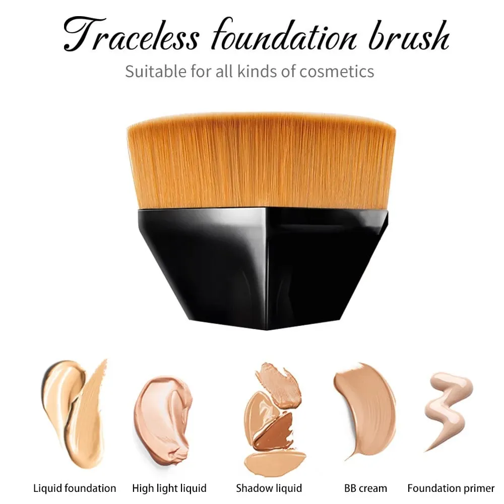 Magic Foundation Makeup Brush Flydende BB Cream No Trace Blød High Density Fiber Hårbørste Piger Skønhedsværktøj med æske — image 2