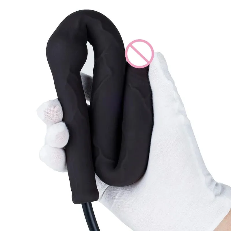 Neue Super Lange Aufblasbare Expansion Dildo Butt Plug Tiefe Penetration Prostata Massage Big Dick Plug Anal Sex Spielzeug Für Männer frauen