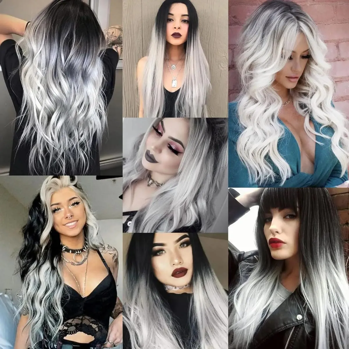 Synthetic 10Pcs colorful Hair Extensions Clip in Colored Party Highlights Extension for Kids Girls Long Straight Hairpiece
