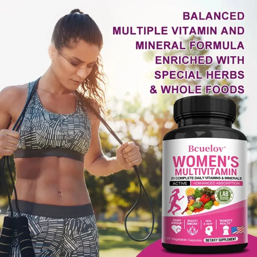 Multivitamin Minerals Capsules Zinc & Vitamin ACEDK Improve Immunity Healthy Hair & Skin & Nails for Women