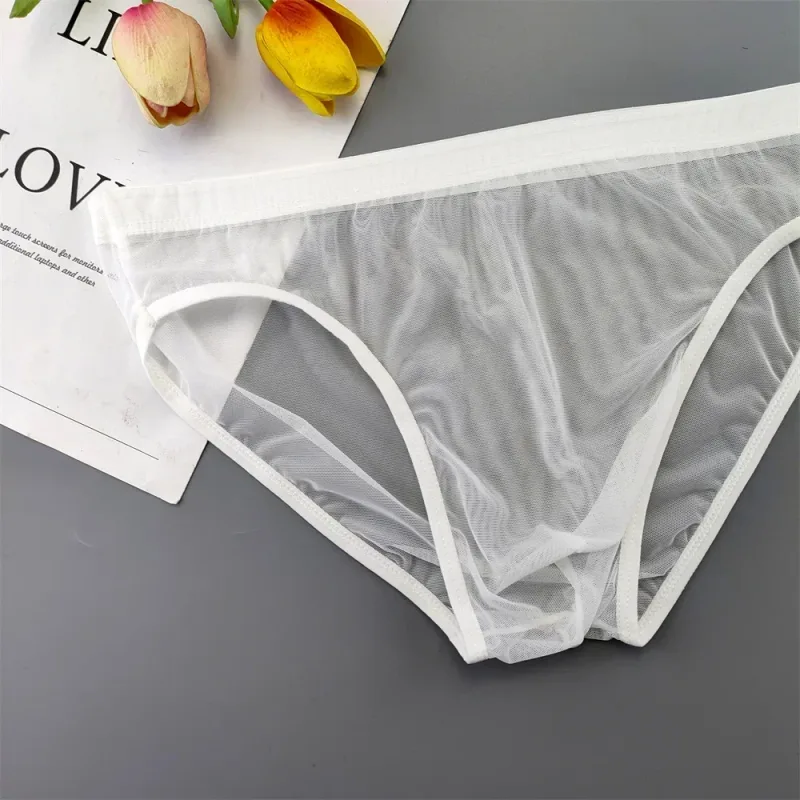 Slip in nylon trasparente da uomo Custodia 3D Intimo bikini maschile leggero Lingerie morbida elastica ad asciugatura rapida XL/XXL/3XL/4XL — image 6