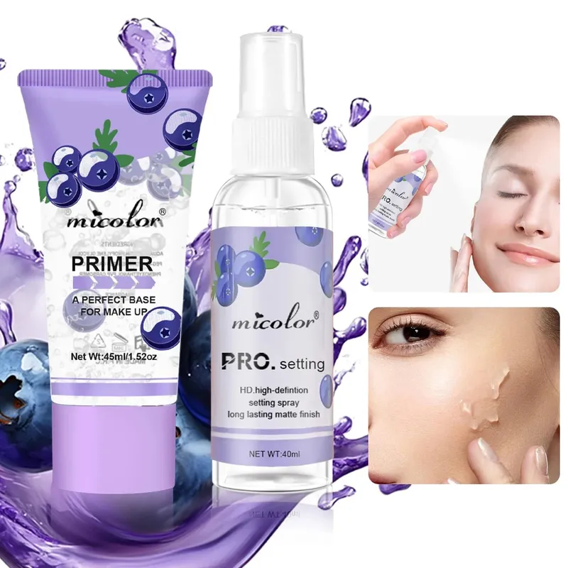 Makeup Set Of Makeup Primer + Setting Spray Invisible Pore Color Rendering Hold Makeup For Base Makeup And Makeup Finishing