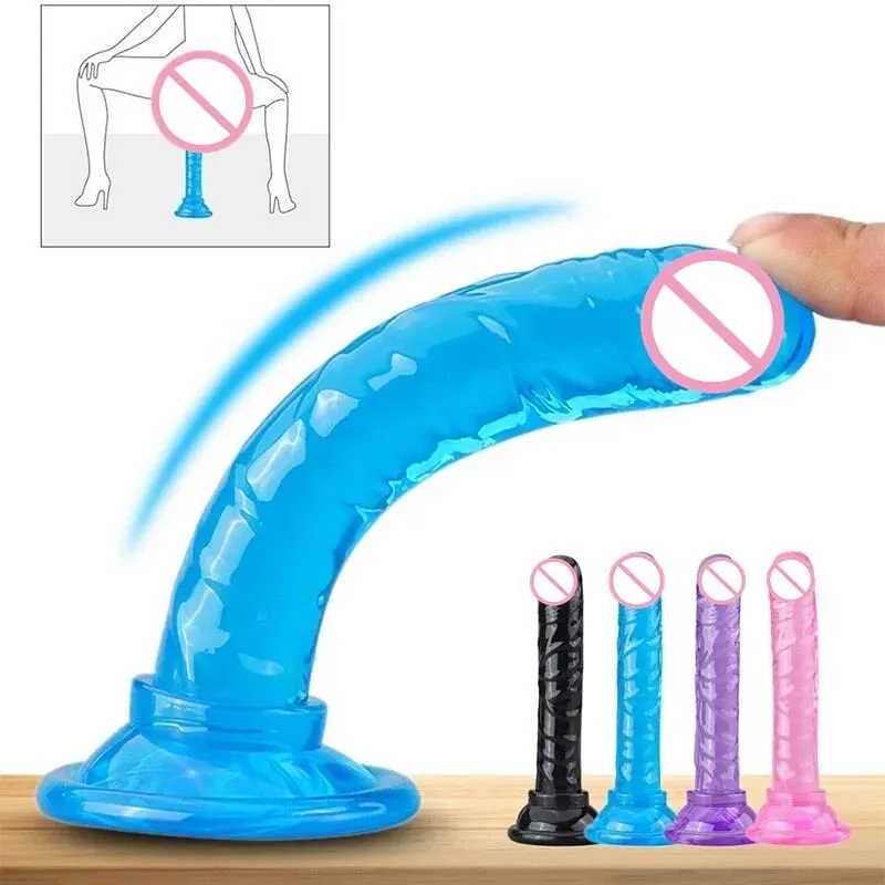 Female Masturbator Silicone Dildo with Suction Cup Realistic Dick Insertion G-Spot Orgasm Gay Anal Butt Plug BDSM Sex Toy — image 2
