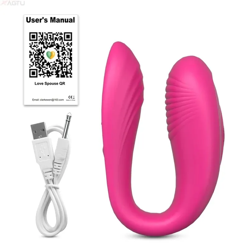 Remote Control Vibrator Female U Type Vibrator Clitoris Stimulate G-Spot Vagina Massage Female Masturbation Sex Toys for Women