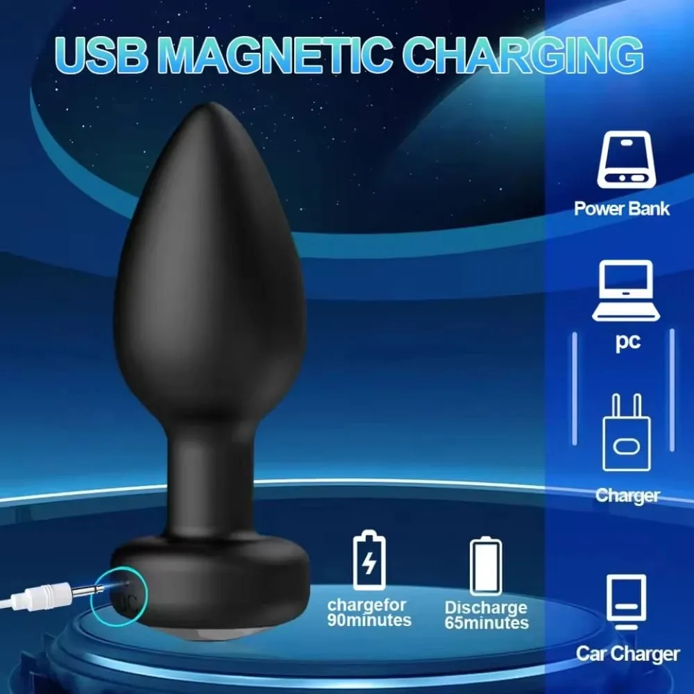 Anal Plug Vibrator for Men Women Butt Plug Men Prostate Massager Female Buttplug Remote Control Adult Sex Toys for Women Men Gay