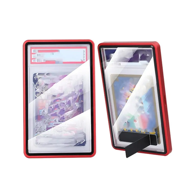 Aluminum Alloy Multicolor Trading Card Protect Case with Stand For PSA BGS Graded Card Support Horizontal and Vertical