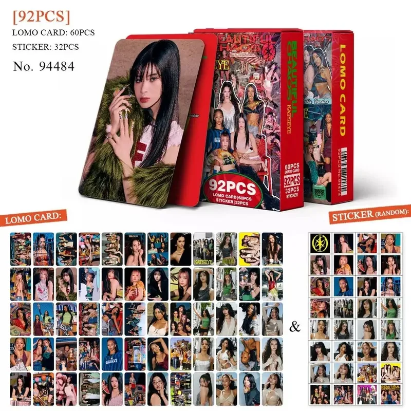 92PCS Kpop Hot Idol MANON SOPHIA DANIELA LARA MEGAN YOONCHAE Self Made HD Lomo Cards Fãs Coletar Photocards Presentes Cartões Pequenos