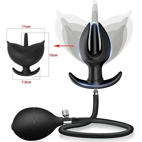 Anal Expander Expand Inflatable Anal Plug Oversized Enema Training Butt Plug Butt Dilator Ass Prostate Sex Toy for Men Women
