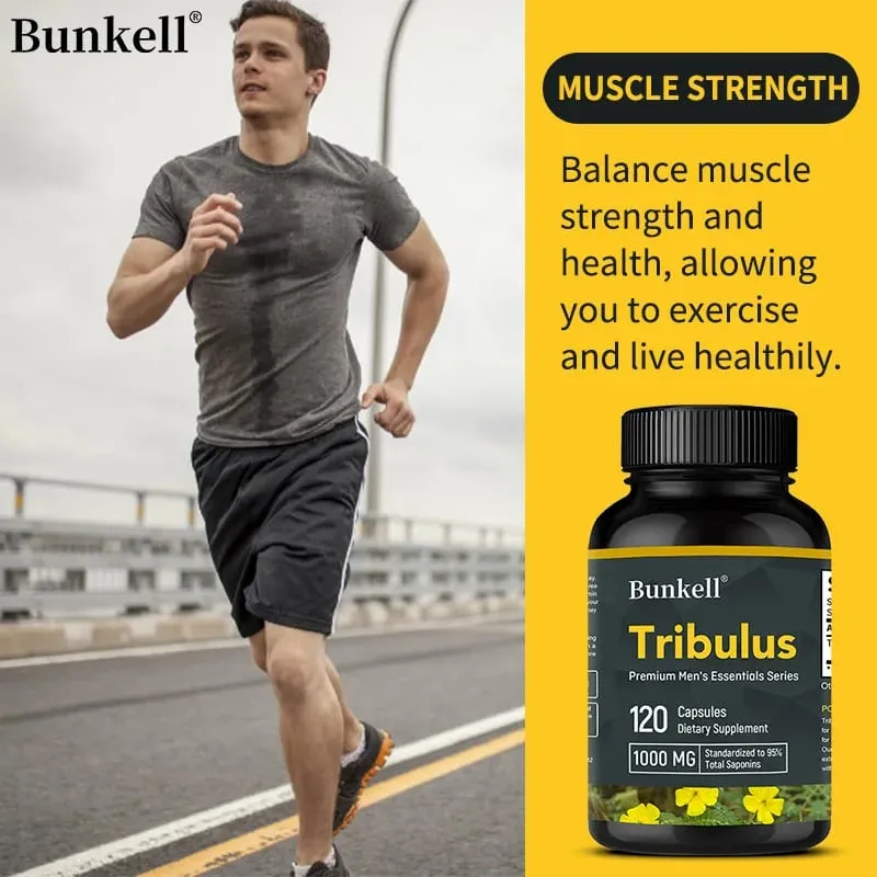 Tribulus Terrestris Capsules - Boosts Energy Improves Mood Enhances Endurance and Athletic Performance - 120 Capsules