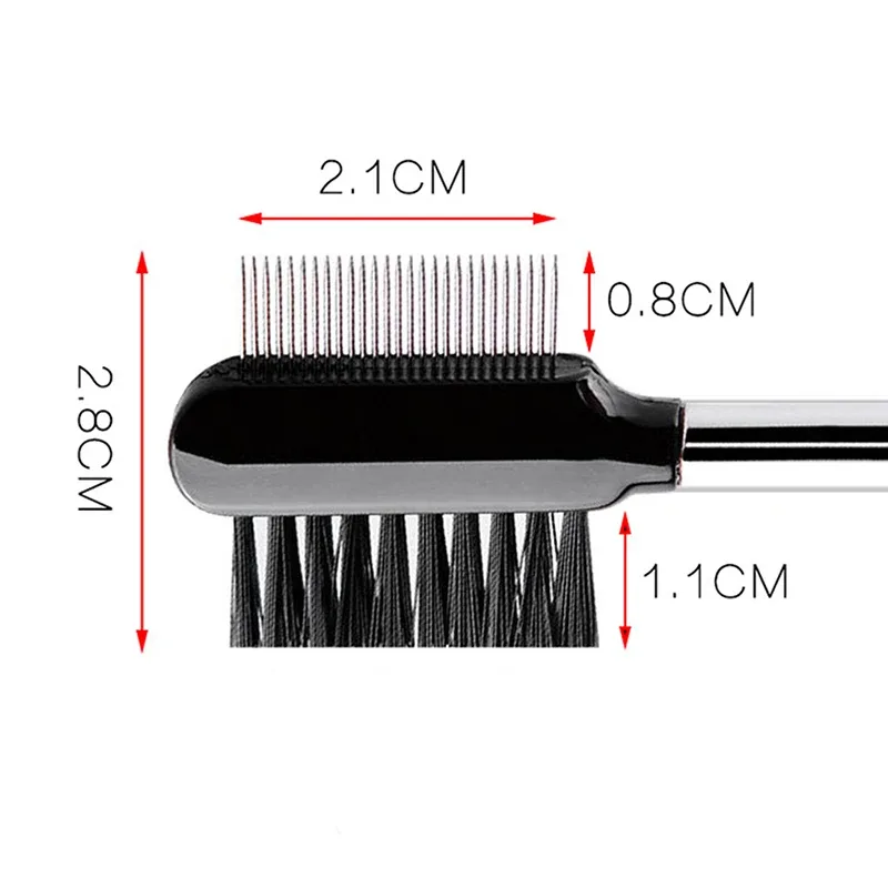 1PC Eyelash Brush Eyebrow Comb Makeup Brushes Professional Dual Makeup Tool maquiagem Black Kabuki Wood Beauty — image 5
