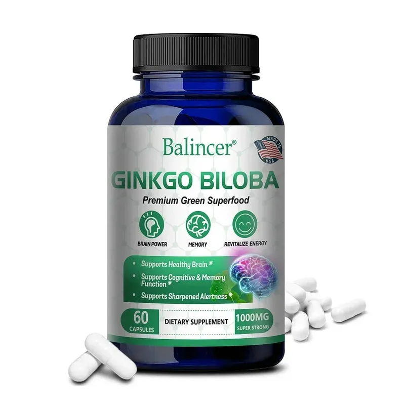 Ginkgo Biloba Extra Strength 1000mg Per Serving - Supports Brain Function and Memory Support 120 Vegetarian Capsules