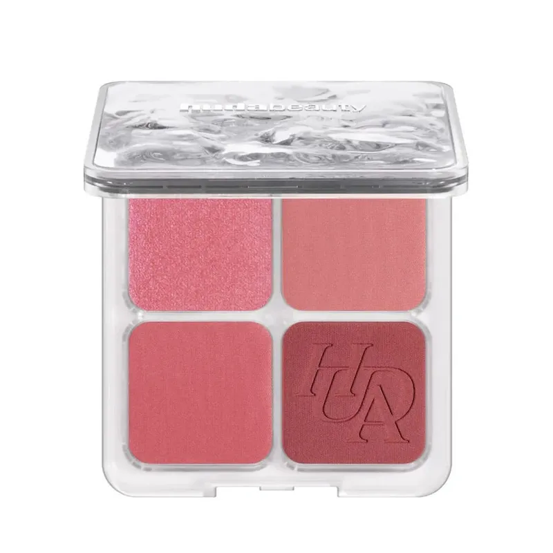 4-in-1 Glow Blush and Brush Set Filter Flush Eye Check Blush Palette Matte Shimmer Face Makeup Long Lasting Women Daily Cosmetic