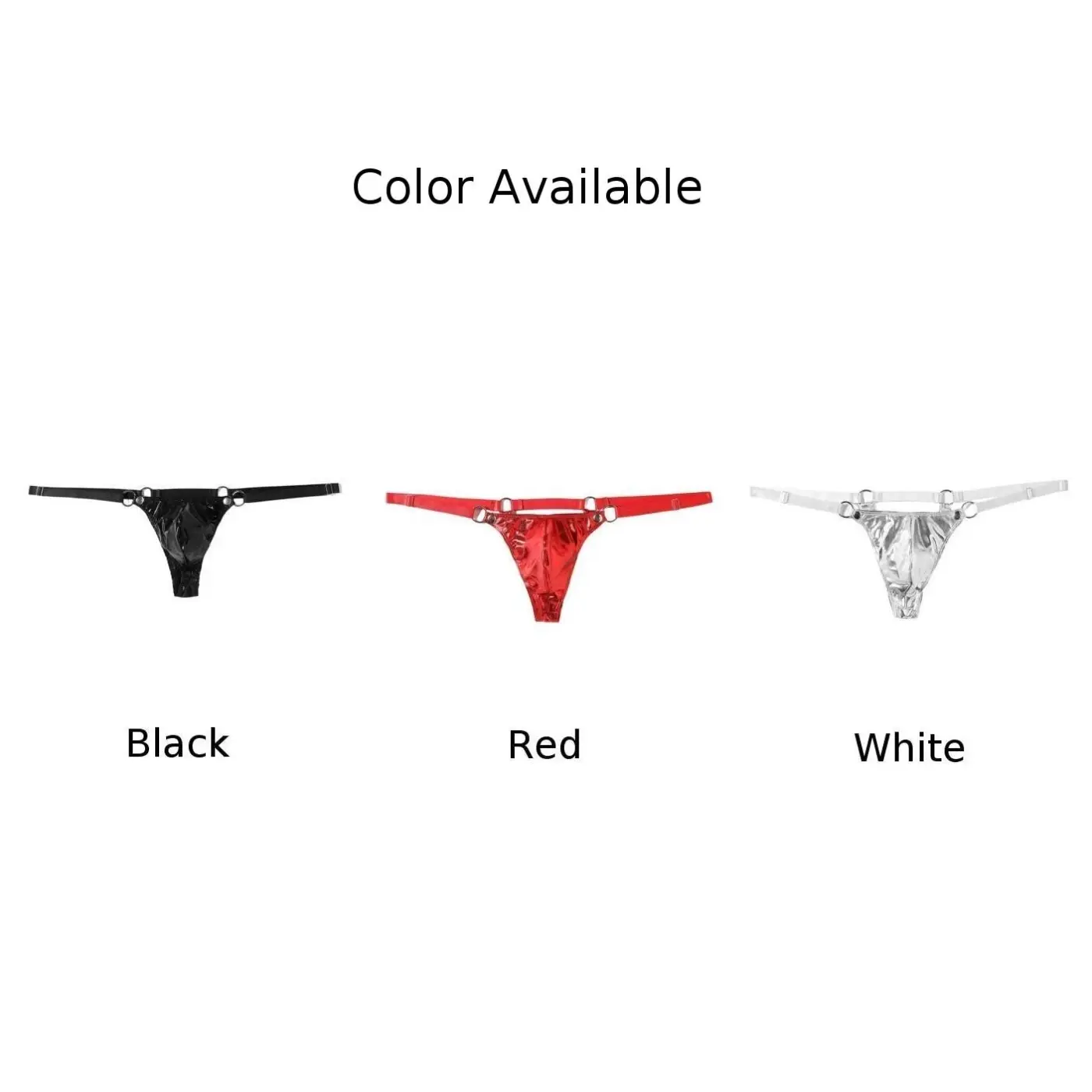 1pc masculino couro de patente g-string sexy tanga v-back baixo anel ascensão t-back bulge bolsa lingerie roupa interior gay sissy quente clubwear
