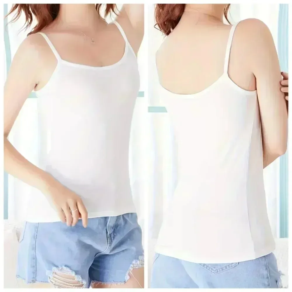 Y2K Women Tank Top Vintage Denim Star Pendant Graphic Spaghetti Strap Camisole Summer Beach Sleeveless Black White Vest Shirt