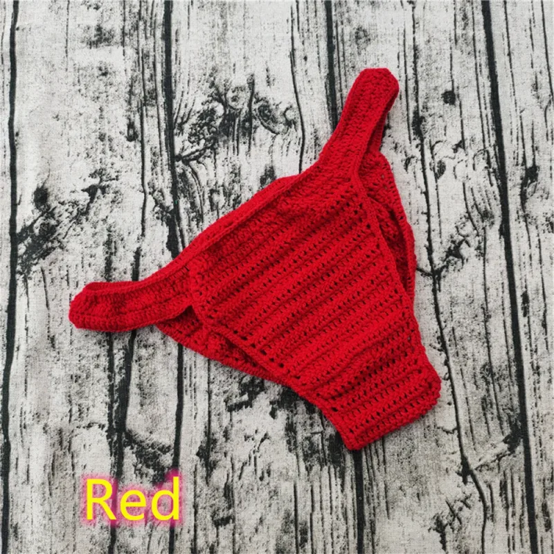 Hot Men Women Breathable Underwear Hand Crochet Low Rise Gstring Swimming Sunbathing Thong Sissy Panties Трусы Мужские — image 15