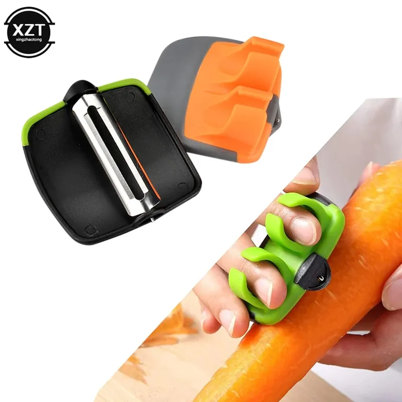 Multifunctional Kitchen Finger Held Palm Peeler Easy Hold Gadgets Vegetable Fruit Slicer Peeler Utensil Durable Kitchen Peeler — image 7