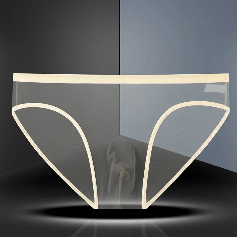 1-2 Pcs Men's Briefs Seamless Transparent Ultra-thin Underpants Breathable Mesh Sexy Male Panties Elastic Underwear Shorts Panty