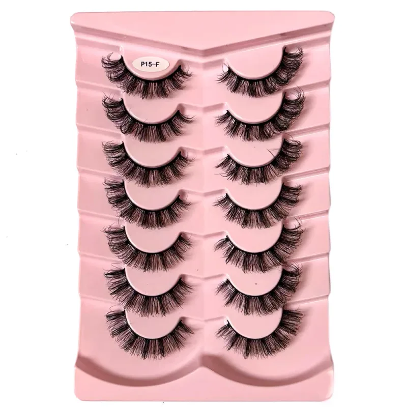 Classic 3D Volume Faux Mink Lashes Natural Look Fluffy False Eyelashes Wispy Cat Eye Lashes Fluffy 3D Mink Lashes