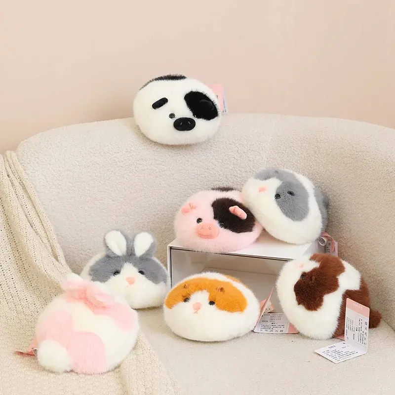 40cm Fluffy Animal Plush Pillow Hamster Rabbit Cow Pig Decompression Sofa Cushion Photography Prop Holiday Present