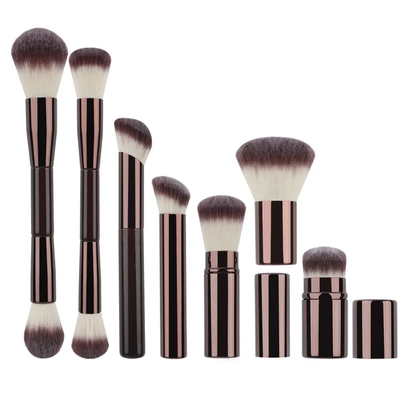 7PCS Makeup Brushes Set Double Head Foundation Brush Face Contour Sculpting Makeup Tool Soft Fluffy Loose Powder Brush