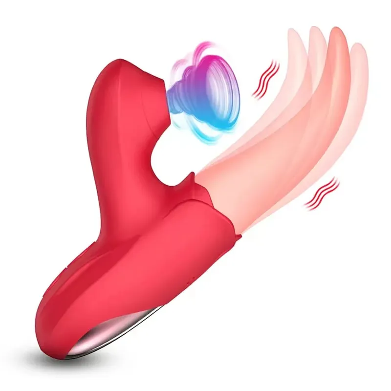 Vibrador de sucção poderoso para mulheres, lambedor de língua, estimulador de clitóris, massageador de vagina, masturbação, brinquedos sexuais adultos, produtos