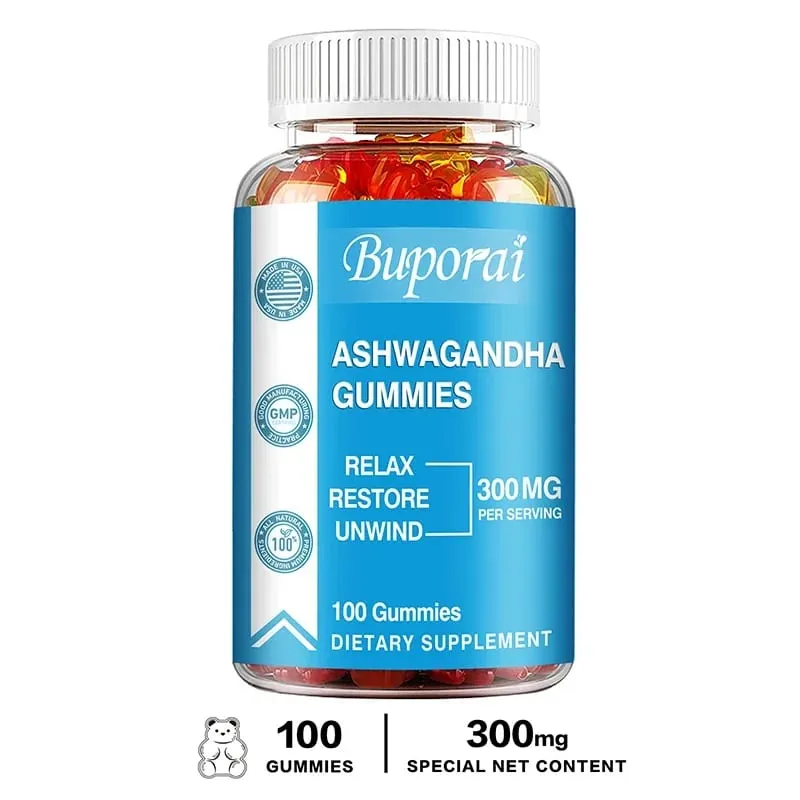 Ashwagandha Gummies - Relieve Stress Enhance Memory Focus Promote Immune and Nervous System Health and Metabolism