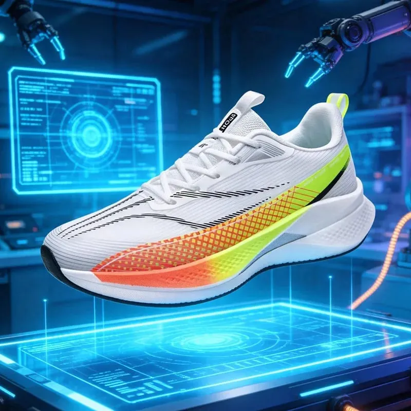 Men Marathon White Running Shoes Speciality Sports Breathable Sneakers Cushion Racing Jogging Outdoor Tennis Athletic Trainers