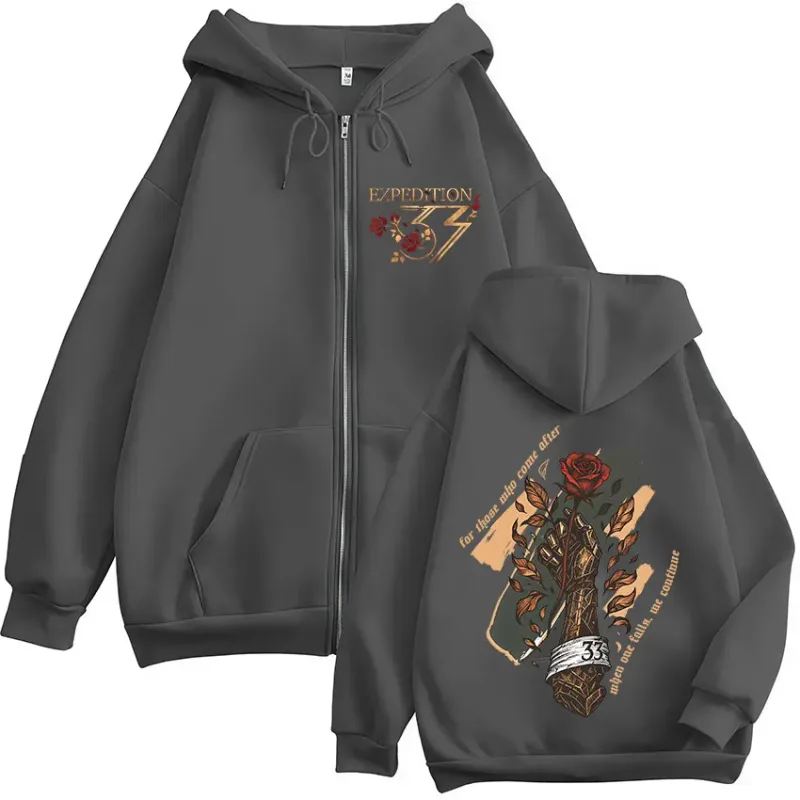 Game Clair Obscur Expedition 33 for Those Who Come After Zipper Hoodies Men Women Clothing Fashion Zip Up Sweatshirt Jacket Coat