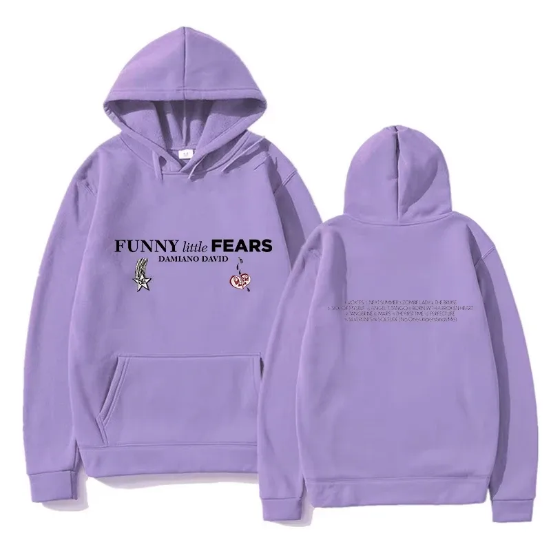 Little Fears Hoodies Men's Clothing Fashion Women Harajuku Aesthetic Graphic Hoodies High Street Sweatshirts