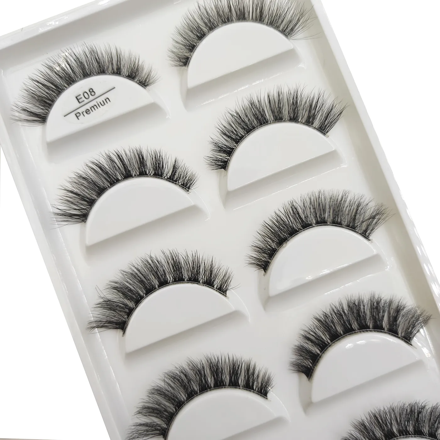 Transparent 3D Mink Eyelashes Natural Clear False Eye Lashes Soft Invisible Eyelash Wispy Makeup Faux Cils H13 X08 5 Pairs