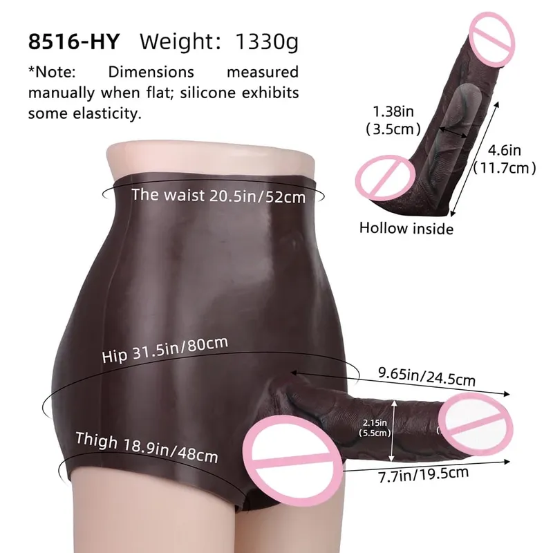 Ultra Gerçekçi Içi Boş Yapay Penis Külot Silikon Külot Strapon Penis Kol Uzatın Pantolon Seks Oyuncakları Erkekler Için Dick Büyütme