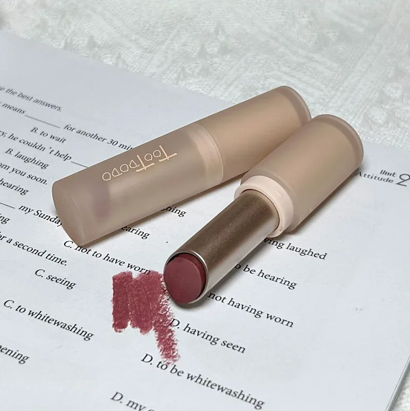 Toot Dodo Matte Lip Mud Cool Brown Low Saturation Waterproof Long Lasting Misty Lip Makeup