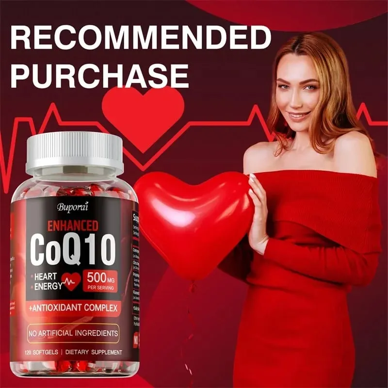CoQ10 Supplement - Promotes Cardiovascular and Heart Health Antioxidant Provides Energy for Overall Health