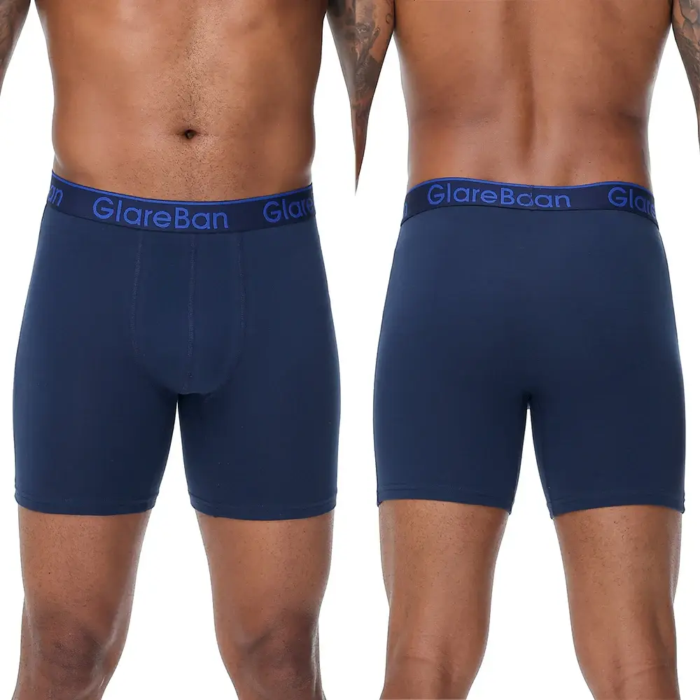 Set 5 Buah Celana Pendek Boxer Katun Acak Panjang Menengah Pakaian Dalam Pria Celana Dalam Pria untuk Pria Celana Boxershort Slip Celana Dalam Lembut Celana Dalam Merek — image 1